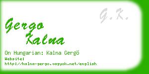 gergo kalna business card